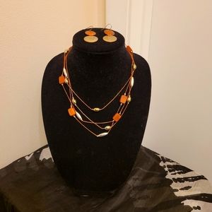 Necklace and earrings